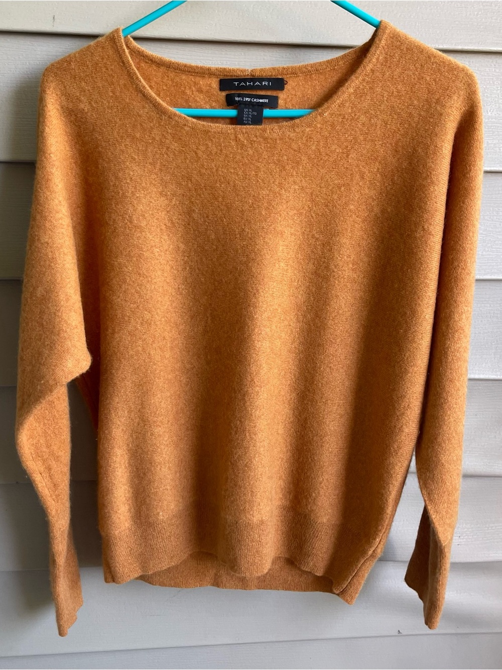100% Cashmere Women Round Neck Old Money Sweater Size XL Brown Luxe Fall Capsule